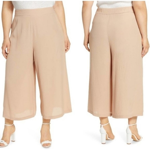 Leith Wide Leg Crop Pants L - Picture 1 of 8